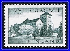 FINLAND 1961 TURKU CASTLE SC#381 MNH CV$20.00 MILITARY ARCHITECTURE