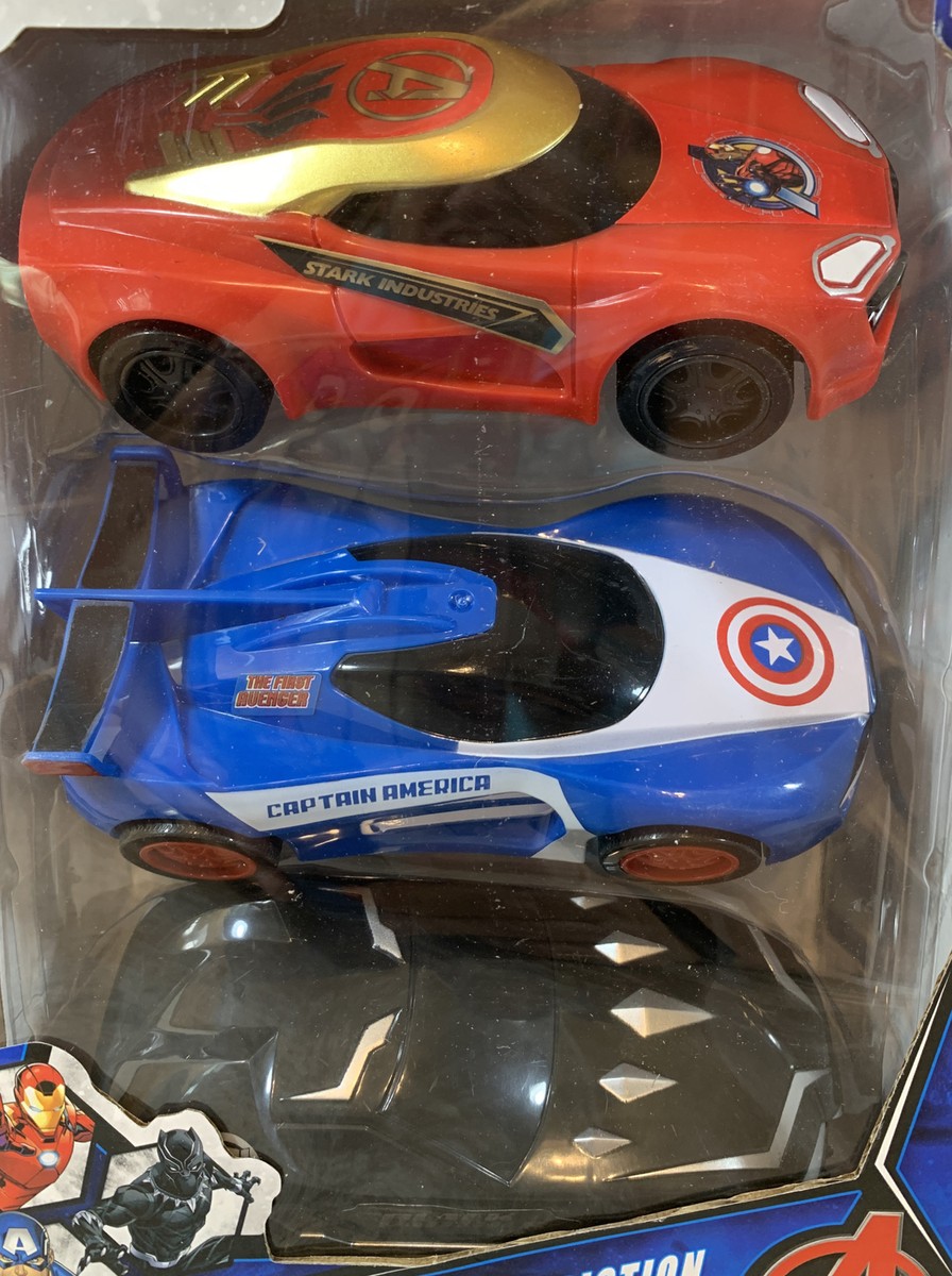 Marvel Avengers 3pk Friction Cars Captain America Black Panther