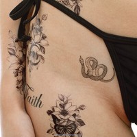 2 X Schlangen Tattoo - Motiv In Schwarz - Temporary Body Tattoo (2)