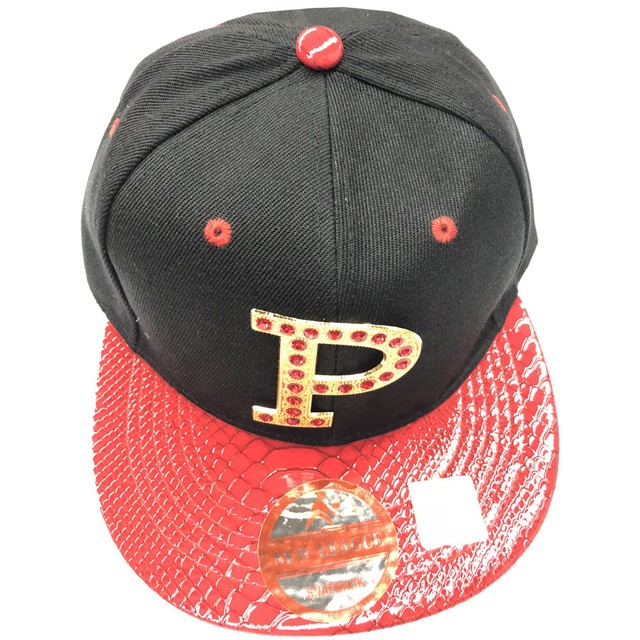 P Diamond metal Snapback Flat Brim Adjustable Baseball Cap Hats LOT