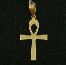 Pendente Oro 18K 750 Mls. Croce Egizia Della Vita. 23 Mm.