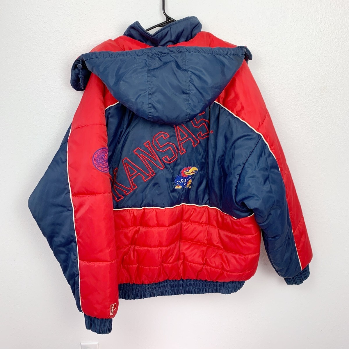 KU KANSAS ボンバージャケット Vintage 90s NCAA Starter University of Kansas Jayhawks Full