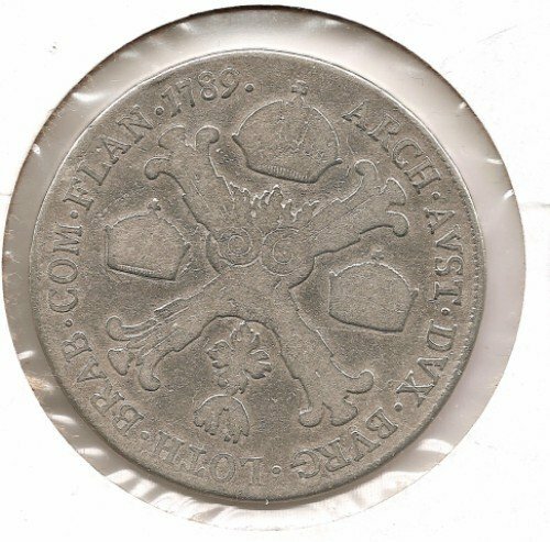 Austria 1/2 Thaler Taler old Silver coin 1789 Joseph II - Picture 2 of 2