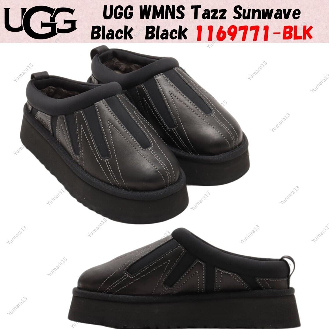 UGG WMNS Tazz Sunwave Black Black 1169771-BLK Women's Size UGG WMNS Tazz Sunwave Black Black 1169771-BLK Women's Size