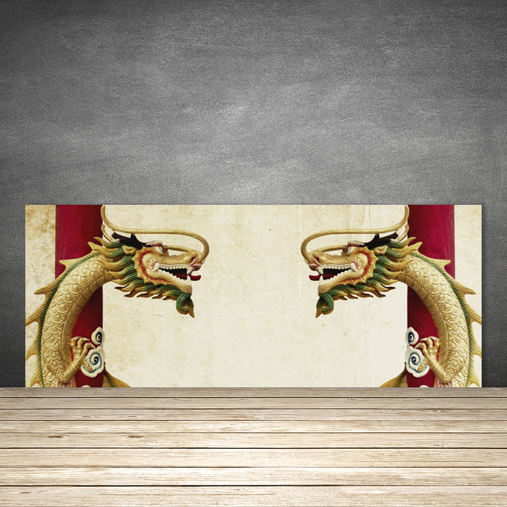 Crédence en verre Art Dragon anti-projections de chaleur 125x50cm