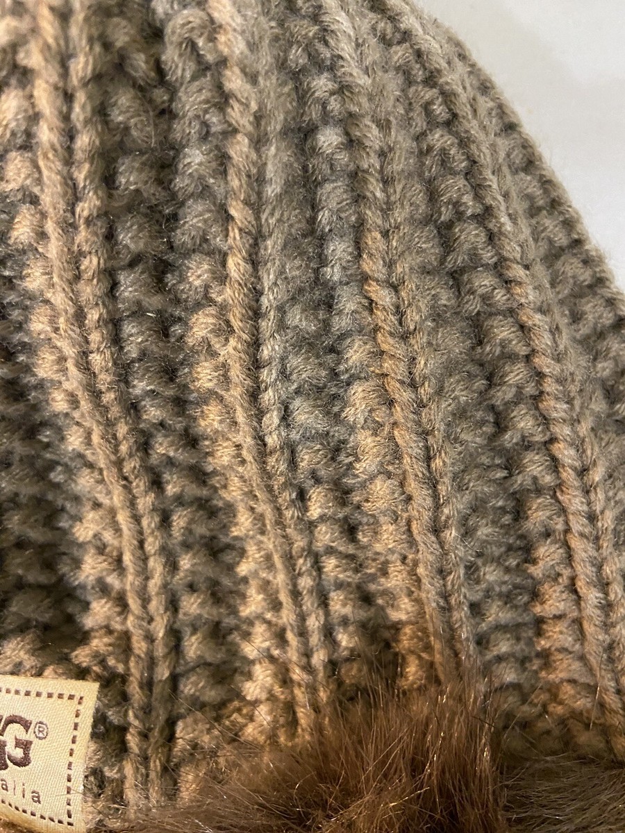 Ugg Knit Faux Fur Winter Hat | eBay