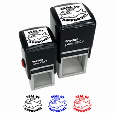 Seal of Approval I Approve Funny Self-Inking Rubber Stamp Ink Stamper