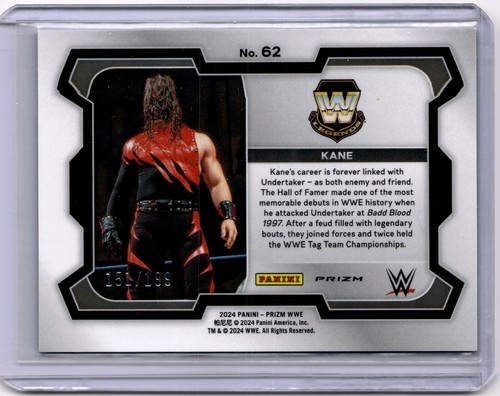Kane 2024 Panini Prizm WWE Blue Prizm #62 WWE Legends #151/199 - Bild 2 von 2