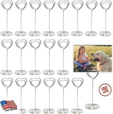 25 Pack Heart Shaped Table Place Card/Photo Holders