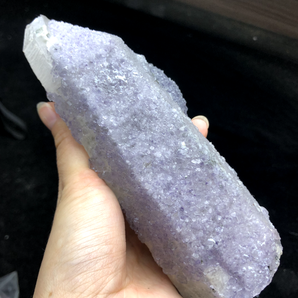 750g Rare Purple Spherical Ladder Fluorite Crystal Based on the