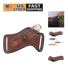 Open-Top Leather Knife Holster - Lightweight EDC Knife Carrier for Belts