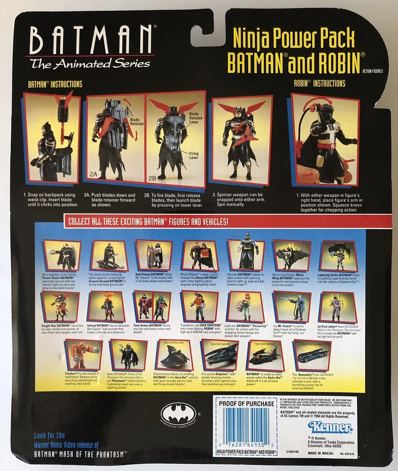 Ninja Power Pack Batman & Robin KENNER Batman Animated Series - Immagine 3 di 4