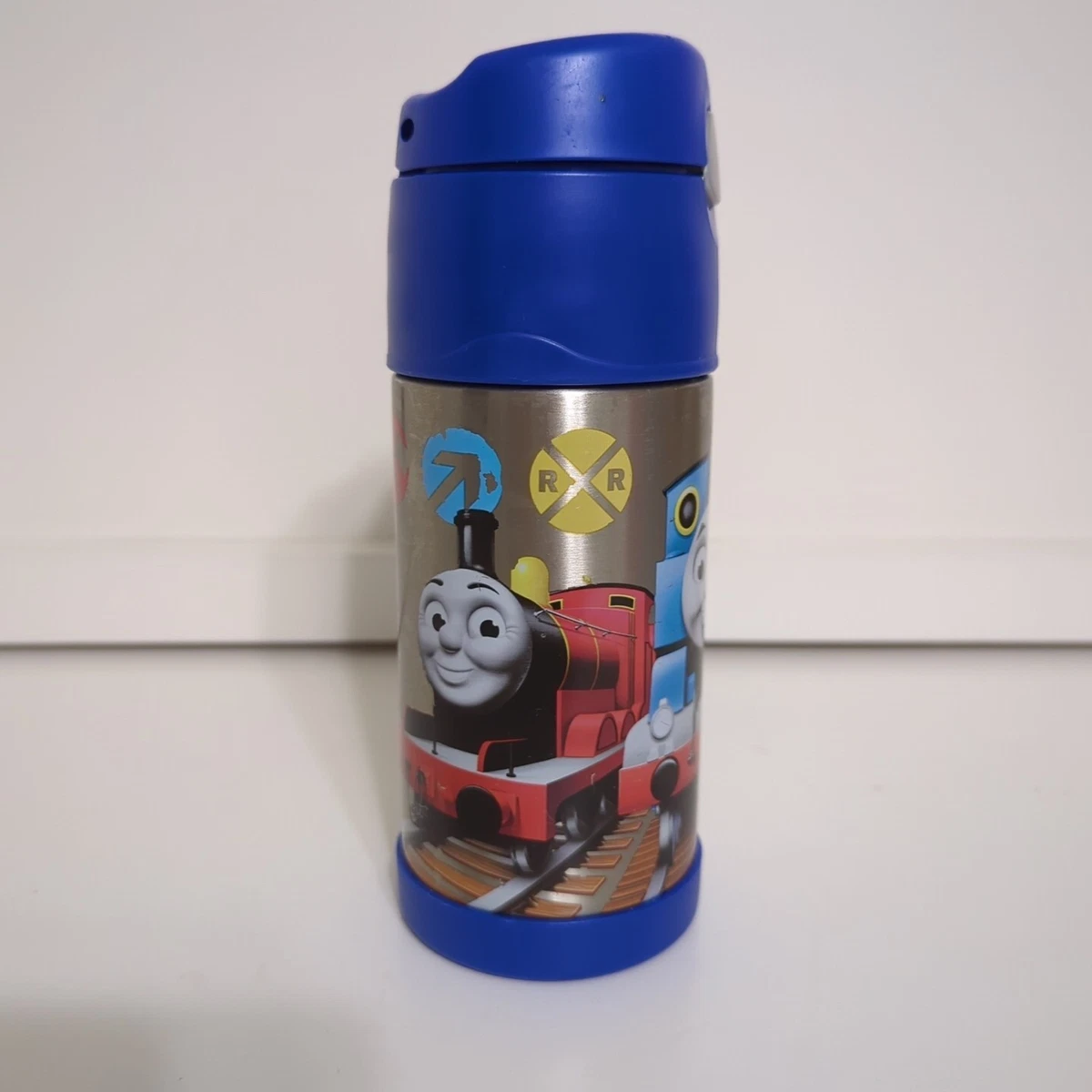 Thomas Train Thermos Funtainer Stainless Steel Water Bottle RARE *Paint  Chipping