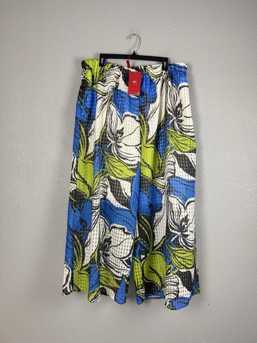 IC Collection Damengröße 2X blau perforiert weites Bein Hose neu mit Etikett $ 178