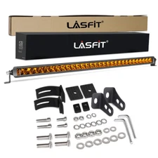 Lasfit 32inch LED Light Bar Spot Flood Combo Work Offroad Light Amber 4WD Truck