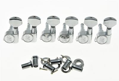 Wilkinson Left Handed EZ-LOK Post Guitar Tuning Keys Lefty Tuners Chrome