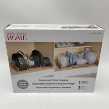 Seville Classics Home Expandable Bamboo Brown Cabinet And Pantry Organizer