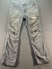 Carhartt Distressed Grunge Pants Men  s 32x30 Gray Thrashed