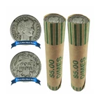 2 Rolls of 50 - $10 Face Value Full Dates 90% Silver Barber Dimes