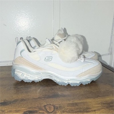 Skechers(WMNS) Skechers D'Lites Crystal-Let It Snow 'White Light Blue