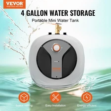 New Electric Mini-Tank Water Heater 4-Gallon Tank, 1440W Hot Water Boiler Stora