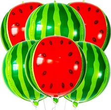 Katchon Watermelon Balloons, 6 Count, 22 Inch, One in a Melon Party Decorations,