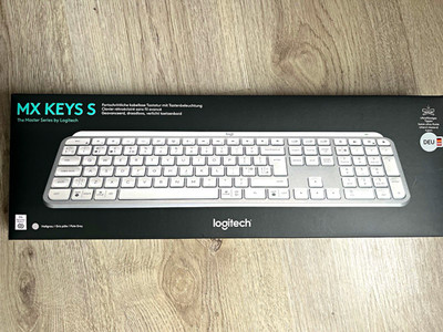 Logitech MX Keys S kabellose Tastatur QWERTZ Deutsch beleuchtet Grau