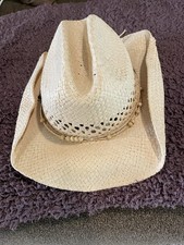 Women's Straw Cowboy Hat 57cm Brand New