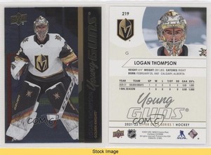 2021-22 Upper Deck Series 1 Young Guns Silver Foil Logan Thompson #219 Rookie RC
