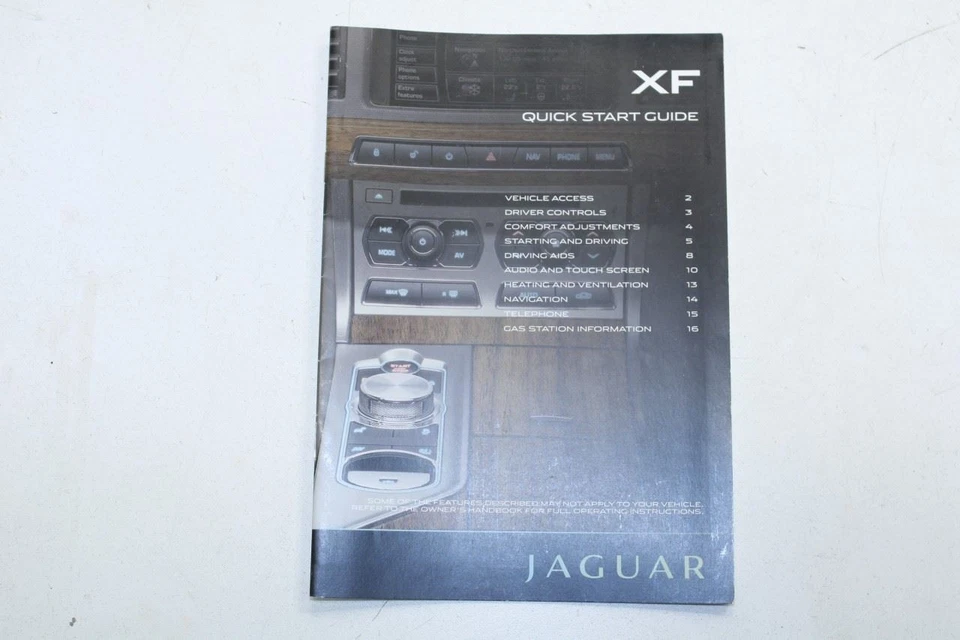 Jaguar XF 2012 juego de manual del propietario con estuche R68767 Foto 4 de 4