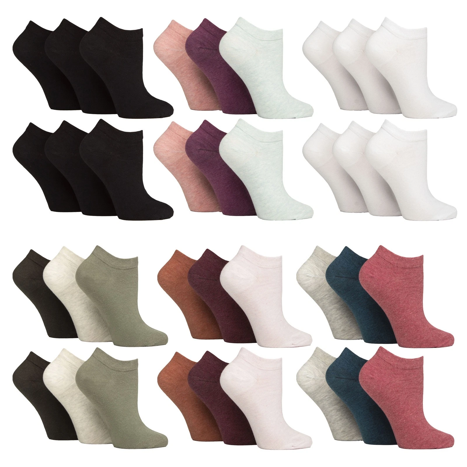 Womens Ankle Non Elastic Socks by Sock Shop Gentle Grip , 6 PK Cotton Socks