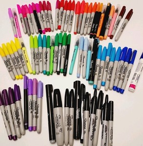 75 Sharpie Brand Permanent Markers Highlighters & Pens Arts & Crafts Journaling