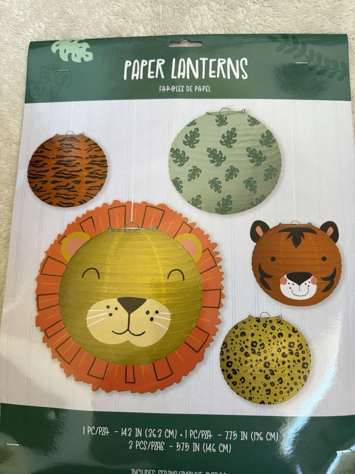 Nuevo Lote De 92 Artículos Decoraciones De Cumpleaños - Zoológico, Selva, León, Safari, Cosas Salvajes Foto 2 de 4