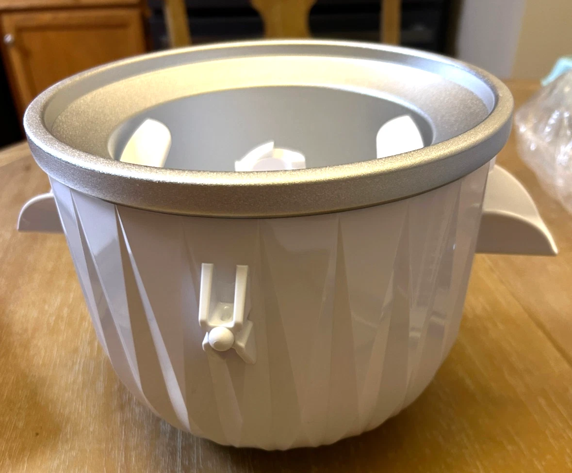 Ice Cream Maker Attachment for Kitchenaid, 2 Quart Frozen Ice Cream Bowl white