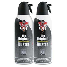 Disposable Compressed Gas Duster, 10 Oz Cans, 2/Pack