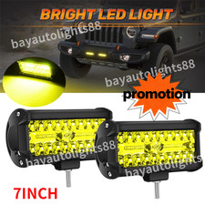 2x 7Inch 40000ML LED Work Light Bar Flood Spot Pod Offroad Fog Driving ATV Truck