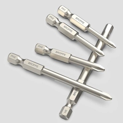 1/4'' Hex Shank Magnetic Screwdriver Bits Set Alloy Steel Phillips/Hex/Torx/Slot