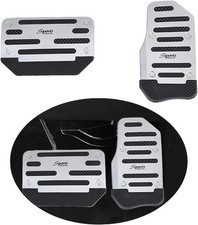2 PCS Car Automatic Transmission Pedal Covers Kit, Rubber Anti-Slip Accelerator