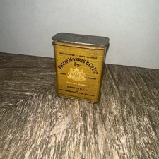 Vintage Phillip Morris And Company Tin With Sliding Lid English Blend USA EMPTY
