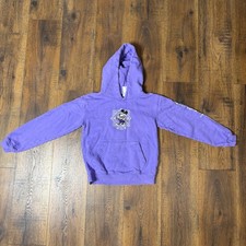 Walt Disney World 100 Embroidered Mickey Friends Purple Hoodie Kids Size 11/12