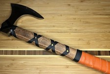 16in HAND FORGED Carbon Steel Viking Axe Tomahawk Throwing Axe With Sheath