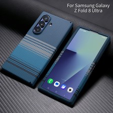 Woven Pattern PC Magsafe Hinge Case Fo Samsung Galaxy Z Fold 8 Ultra Glass Cover