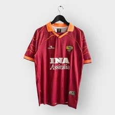 Francesco Totti AS Roma Soccer Team New Men's Retro Diadora Soccer Jersey - L