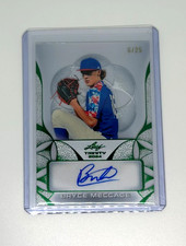 BRYCE MECCAGE 2024 Leaf Trinity Clear Green Foil Auto Prospect RC /25