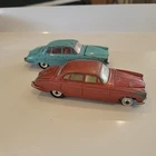 2 Vintage Corgi Toys 238 Jaguar Mark X Saloon In Blue And Red