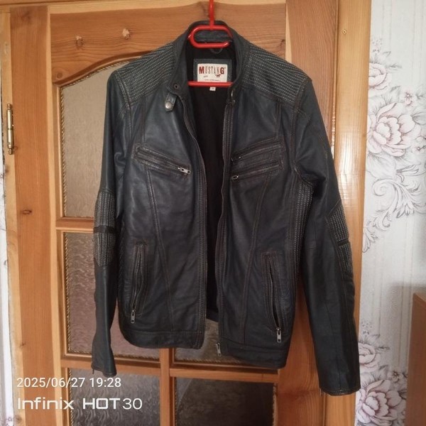 Men & Other Stories Jacket Grey Leather M