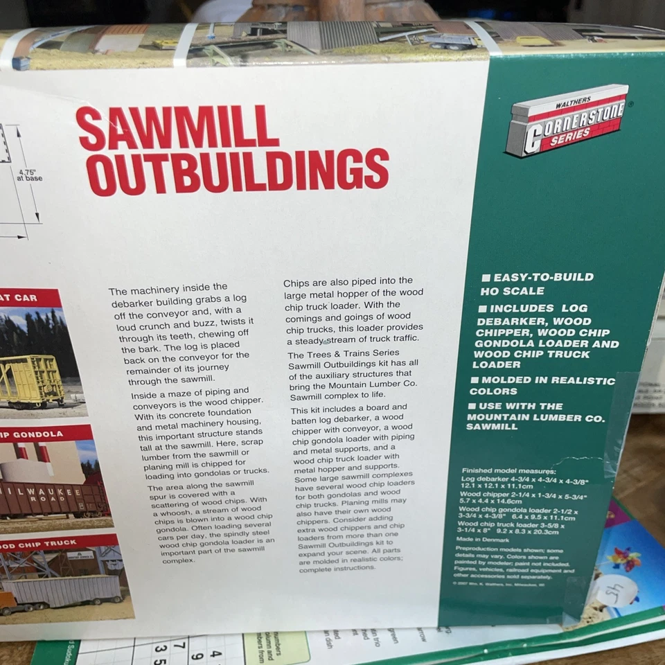 Kit de dependencias de aserradero Walthers Cornerstone escala HO NUEVO EN CAJA sellado 933-3144 Foto 3 de 4