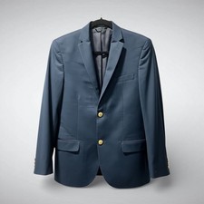 Lauren Ralph Lauren Classic Fit Boys Navy Blazer Jacket Gold Crest Buttons 16R