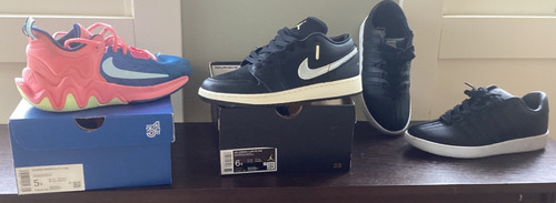 5Y and 6Y lot of 2 Nikes, and 1 K Swiss