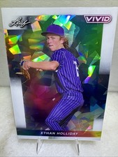 Ethan Holliday 2024 #16 Leaf Vivid Crystal White RC 2/6 (SP) 💎mint Looking